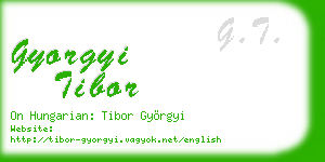 gyorgyi tibor business card
