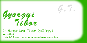 gyorgyi tibor business card